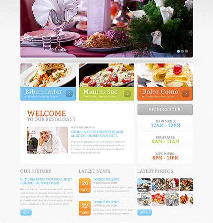 Drupal Restaurant Website 47585