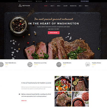 Restaurant Website WP 58667